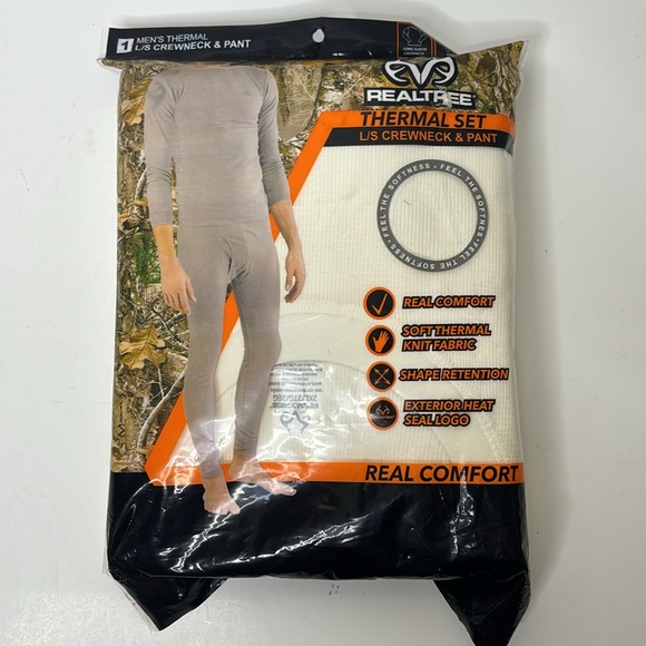 Realtree | Thermal Set | Real Comfort | Crewneck & Pant | Outdoors Wear Size 2XL - Picture 8 of 8